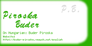 piroska buder business card